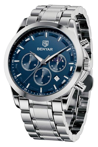 Generic By Benyar Watches For Men Analog Watch Mens Watches Waterproof Watch Diamond Watch Quartz Date
