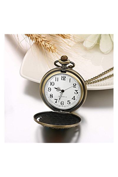 Generic Joyzzz Pocket Watch Vintage Pocket Watch Roman Numerals Scale Quartz Pocket Watches Novelty Owl