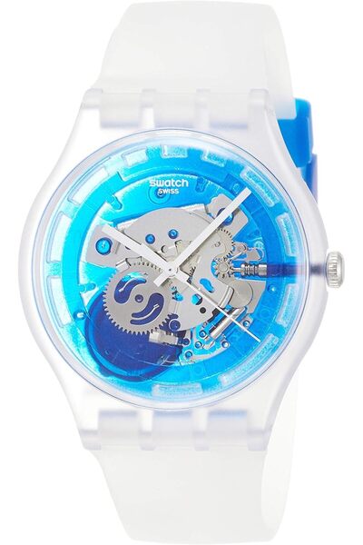 Generic Swatch Originals Blumazing Blue Dial Silicone Strap Unisex Watch Suok129