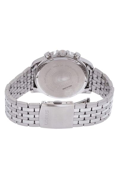 Generic Lorus Rt333Gx9 Men Quartz 100M Water Resistant Chronograph Stainless Steel Silver With Black Dial