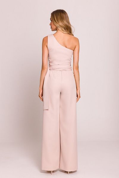 Made of Emotion One-shoulder jumpsuit with tied sashes