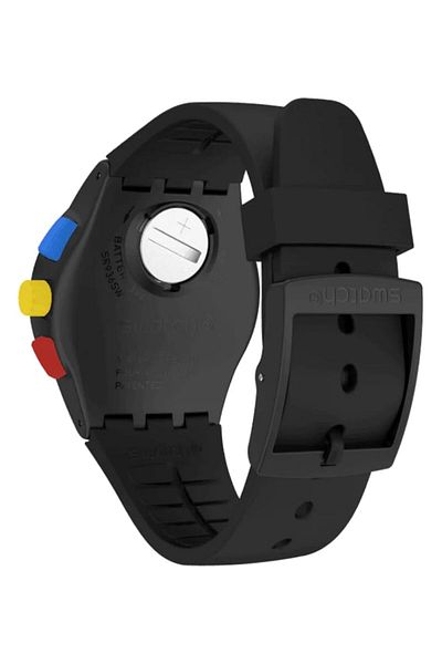 Generic Swatch Black One Chronograph Quartz Black Dial Men Watch Susb416