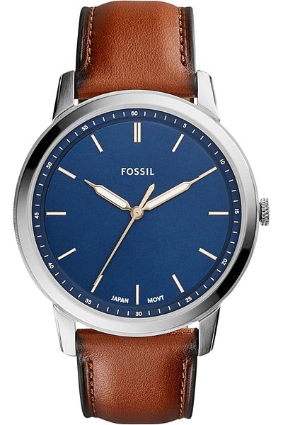 Generic Fossil Nate Chronograph Blue Dial Dual Tone Stainless Steel Watch For Men Jr1494