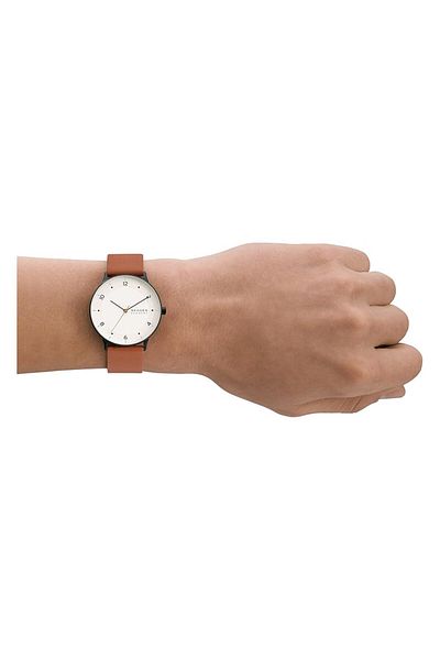 Generic Skagen Men Riis Minimalist Three Hand Watch With Leather Or Mesh Band