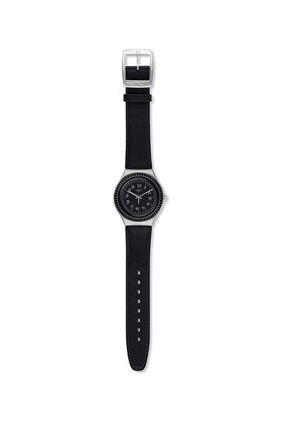 Generic Swatch Antonin Ygs133C Silver Leather Swiss Quartz Fashion Watch
