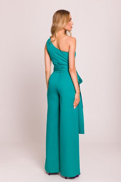 Made of Emotion One-shoulder jumpsuit with tied sashes