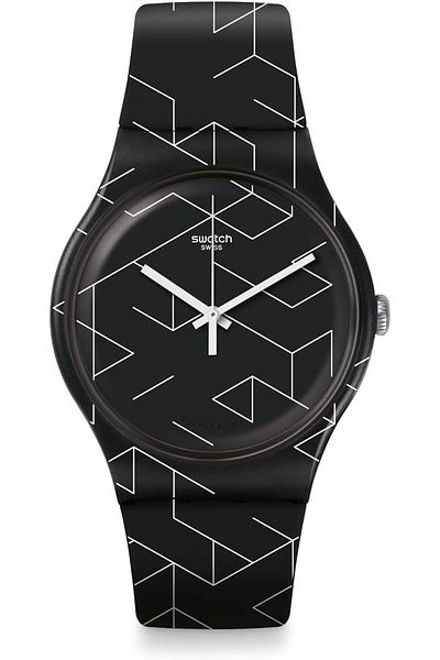 Generic Swatch Unisex Adult Analogue Quartz Watch With Silicone Strap Suob161
