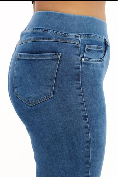 PARKDERİN PANTALONI DENIM DE MĂRIME MARE, TEXTURA MOALE, BUMBAC, LICHRA COMPLET