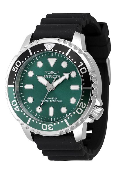 Generic Invicta Pro Diver Men 48Mm Stainless Steel Green Dial Black Strip Black Strip