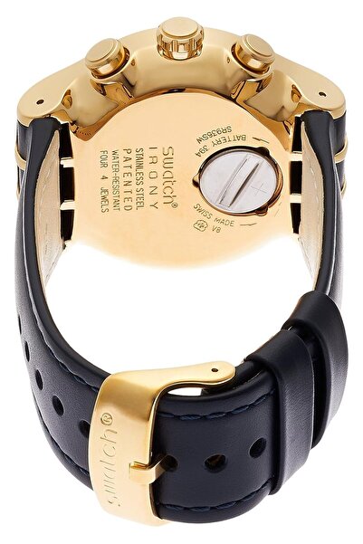 Generic Swatch Men Blue Dial Leather Band Watch Yog409