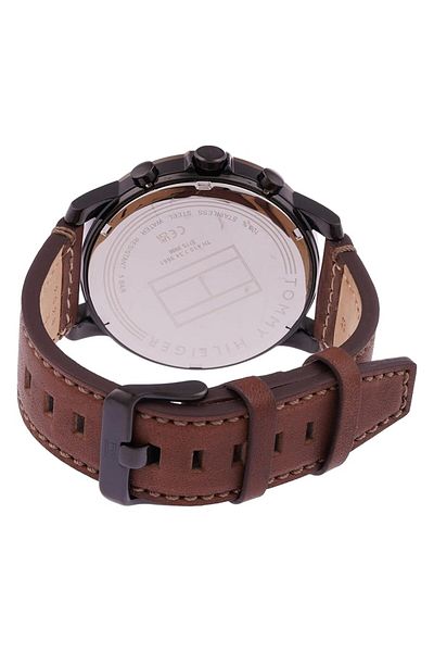Generic Tommy Hilfiger Jameson Mens Black Dial Ionic Plated Black Steel Watch 1792152