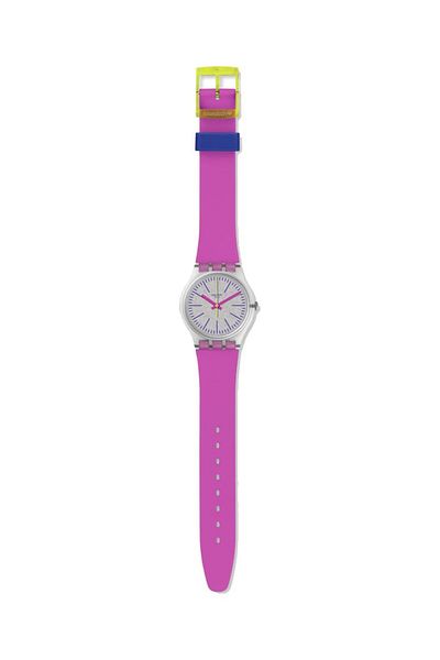 Generic Swatch Fluo Pinky Silicone Strap 12 Casual Watch Model Ge256 Grey Strap