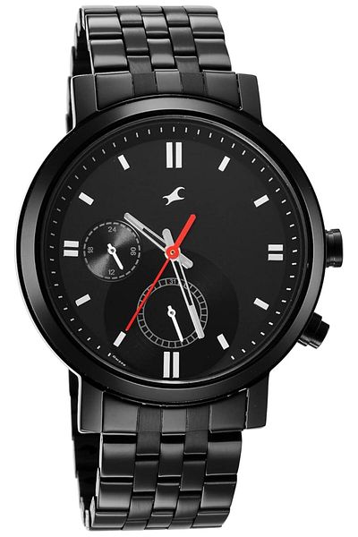 Generic Fastrack Men Metal Analog Black Dial Watch 3287Nm01 Nr3287Nm01 Band Color Black