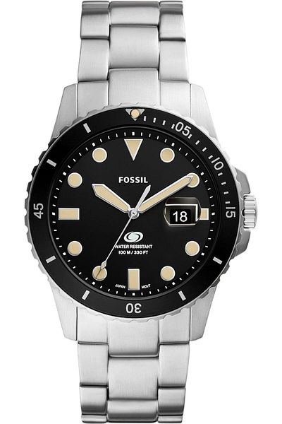Generic Fossil Watch For Men Blue Three Hand Date Stainless Steel Watch With A 42 Mm Case Size