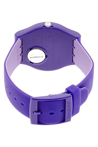 Generic Swatch Unisex Suov703 Originals Analog Display Swiss Quartz Purple Watch