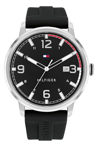Generic Tommy Hilfiger Macy Essentials Mens Black Dial Stainless Steel Watch 1710481