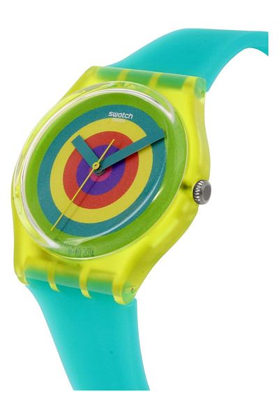 Generic Swatch Unisex Analogue Quartz Watch With Silicone Strap Gj135 Multicoloured Multicoloured Strap