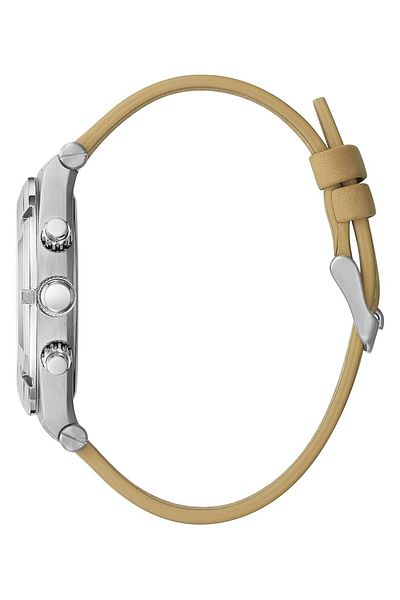 Generic Guess Us Men Multi Tone And Leather Multifunction Watch