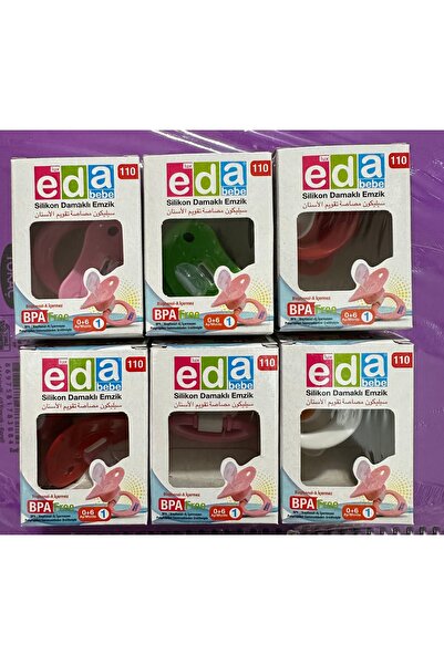Eda Damaklı emzik silikon emzik (6 adet) no:1 / 0-6 ay , one size 120 77208511, one size
