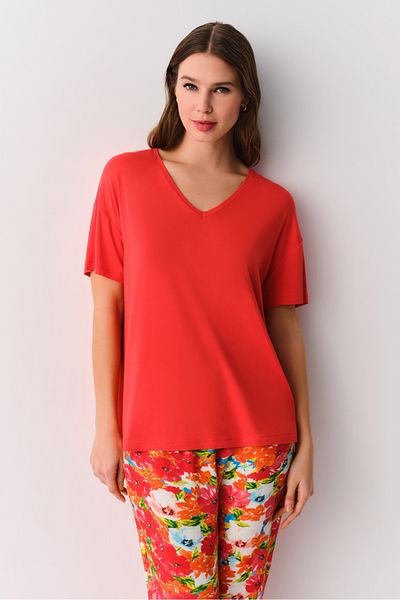 SUWEN Reddish Pajama Set
