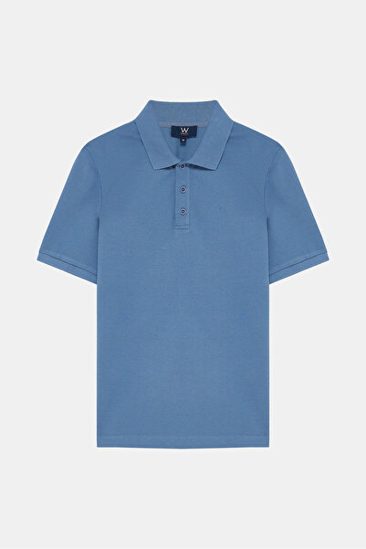 W Collection تي شيرت بياقة بولو باللون الأزرق