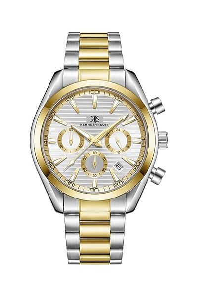 Generic Kenneth Scott Men Ld53 Movement Watch Multi Function Display And Stainless Steel Strap K23123 Gbgc
