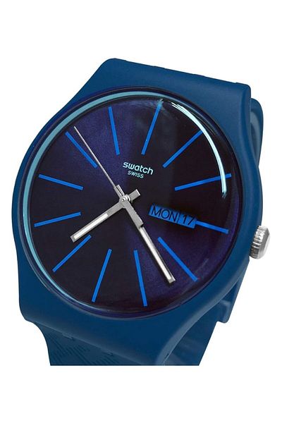 Generic Swatch Mens Analogue Swiss Quartz Watch With Silicone Strap Suon713
