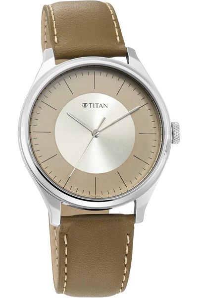 Generic Titan Neo Economy Analog Gray Dial Men Watch 1802Sl09 Nn1802Sl09 Olive Grey Strap