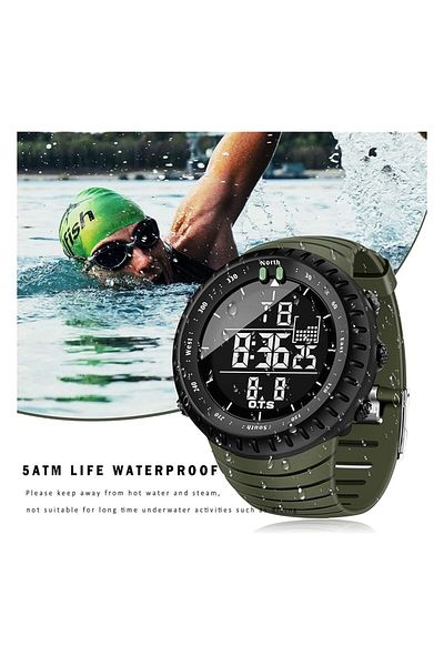 Generic Kastwave Men Sports Military Watches Digital Airplane Shaped Led Light Waterproof Watches
