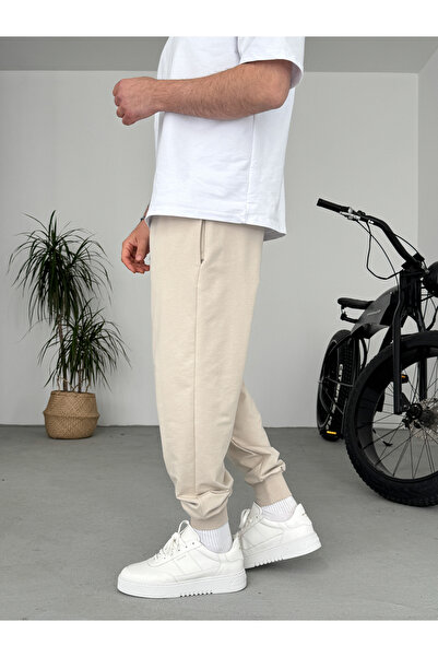 BYBASICMAN Φούτερ με δύο κλωστές σε μπεζ ραβδώσεις BY-061