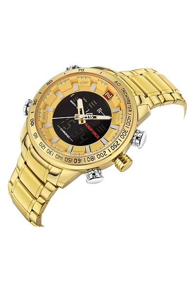 Generic Naviforce Watch Set For Men Analog Stainless Steel J2044G