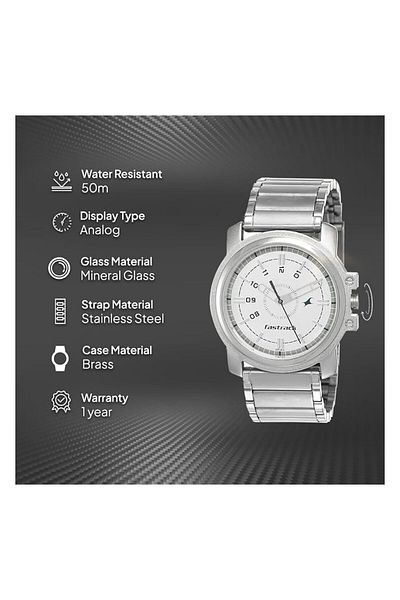 Generic Fastrack Men Casual Wrist Watch With Analog Function Quartz Mineral Glass Water Resistant With