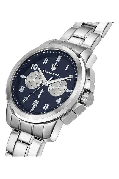 Generic Maserati Men Watch Successo Limited Edition Chronograph Quartz Watch R8873621029 Silver