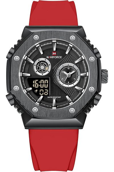 Generic Naviforce Men Metal Band Watch Nf9050 Bl Black Dial