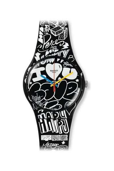 Generic Swatch Unisex Suob125 Analog Display Quartz Black Watch