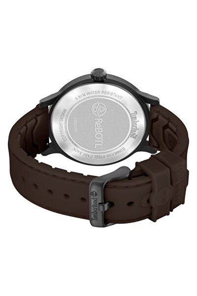 Generic Timberland Driscoll Men Eco Friendly Brown Dial Watch With Silicone Strap