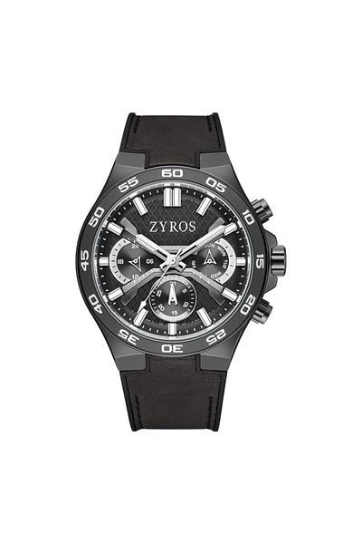 Generic Men Watch With Black Leather Strap