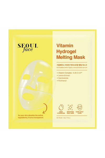 Dermal Seoulface Vitamin Hydrogel - Transparent Melt Mask 34g, 3 Pieces
