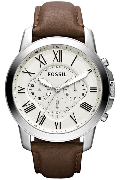 Generic Fossil Leather Mens Quartz Watch
