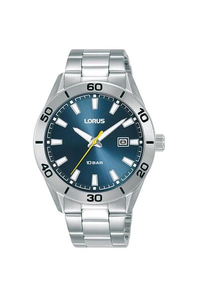 Generic Lorus Sports Blue Dial Stainless Steel Bracelet Watch For Men Rh967Px9