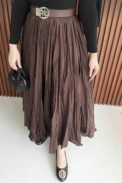Mrs.idea Γυναικεία Μακρυά Φούστα Hijab με ζάρωμα