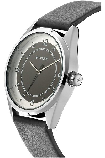 Generic Titan Men Leather Neo Analog Gray Dial Watch 1729Sl04 1729Sl04 Nr1729Sl04 Band Color Brown
