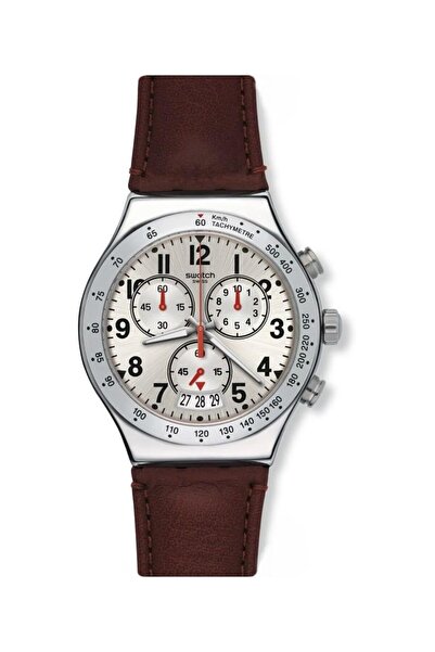 Generic Swatch Water Resistant Leather Strap Mens Watch