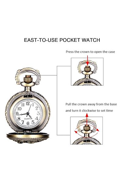 Generic Aputue Pocket Watch Retro Design Bronze Butterfly Flower Openwork Cover Pocket Quartz Watch Vintage