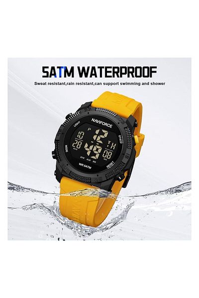Generic Naviforce Men Watches Military Digital Analog Quartz Watch With Alarm For Men Dual Time Alarm