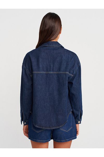Dilvin 50752 Double Pocket Shirt-Navy Blue