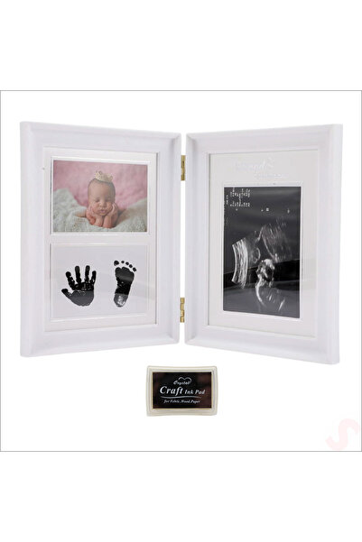 Süsle Baby Party Bebek Ultrasonlu, El ve Ayak İzli Resim Çerçevesi, 36cm x 23cm