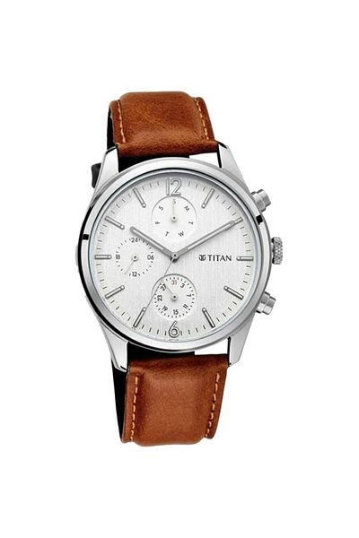 Generic Titan White Dial Analog Watch For Men Nr1805Sl04