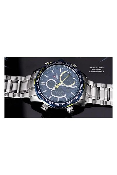 Generic Naviforce Nf9192 Ssw Luxury Brand Men Waterproof Wood Grain Calendar Two Color Bezel Relogio