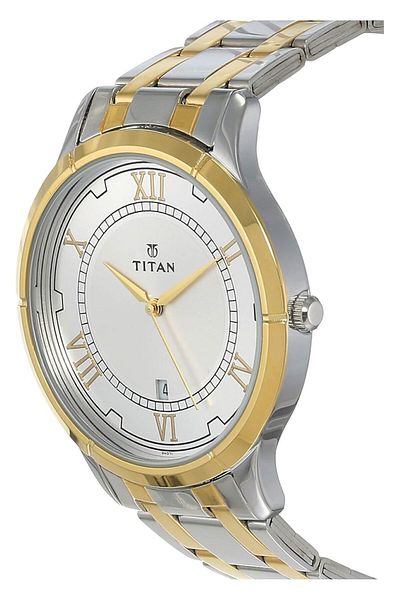 Generic Titan Men Quartz Watch With Analog Display And Stainless Steel Bracelet 1775Bm01